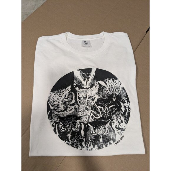 OVO OWL FLOCK T-SHIRT WHITE Men size large Worn once 2022 - Picture 3 of 6